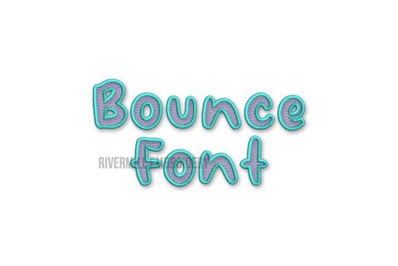 1 Inch Bounce Machine Embroidery Font