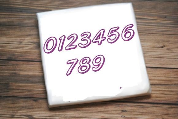 Numbers 0 to 9 Embroidery Design